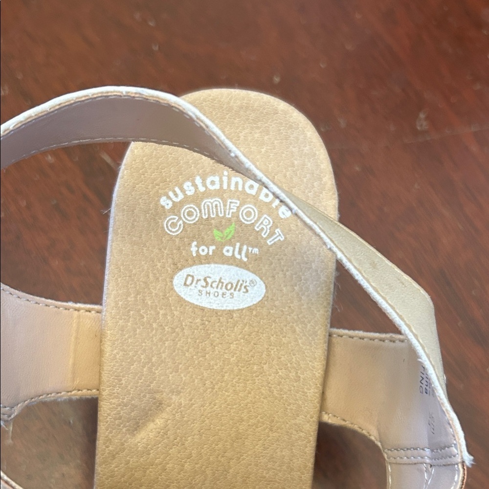 Dr. Scholl’s Women's Tan slip on wedge Sandals Size 7.5 NWOT - Picture 3 of 7